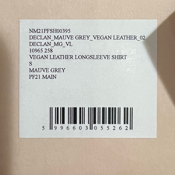 NANUSHKA Declan Faux Leather Shirt in Mauve Grey Size Small (NWT) Retail $495 - Picture 7 of 11